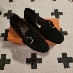 Attilio Giusti Leombruni Nero Suede Loafers